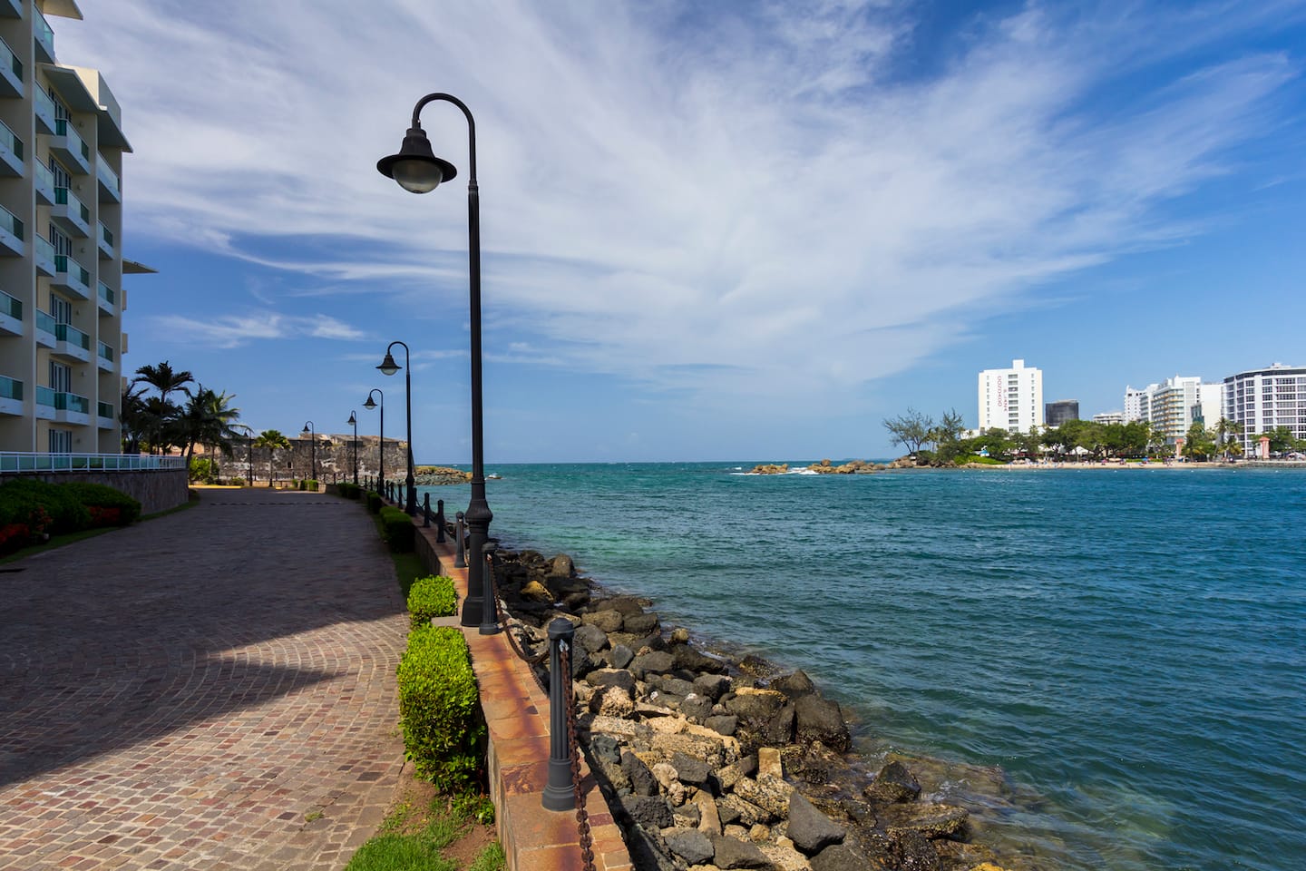 Seaside walkway along the Condado coastline